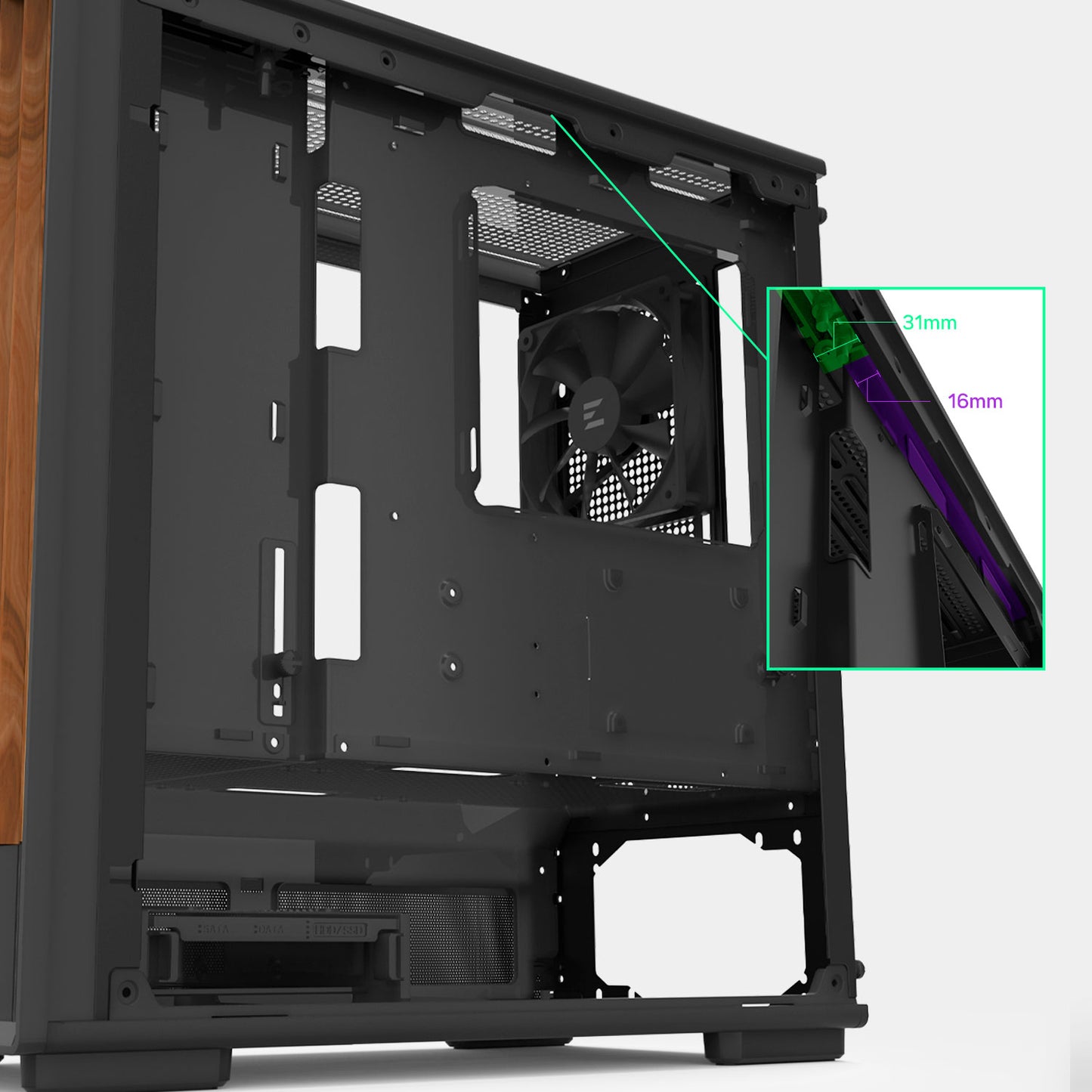 Zalman P10 Namu mATX Mini Tower Case (Black)