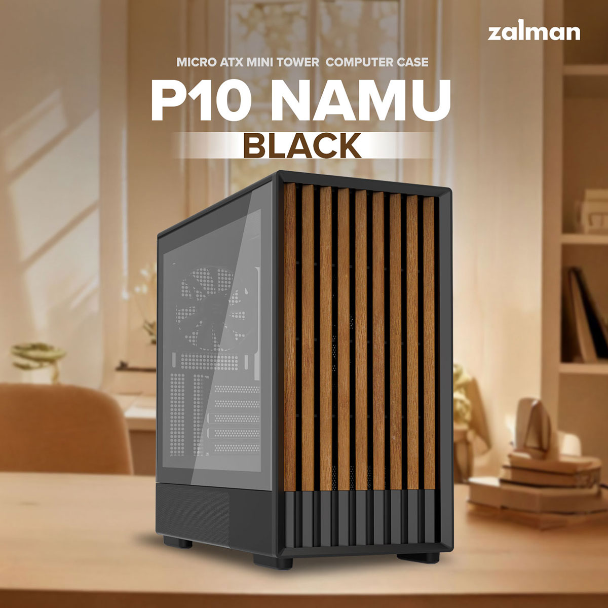 Zalman P10 Namu mATX Mini Tower Case (Black)