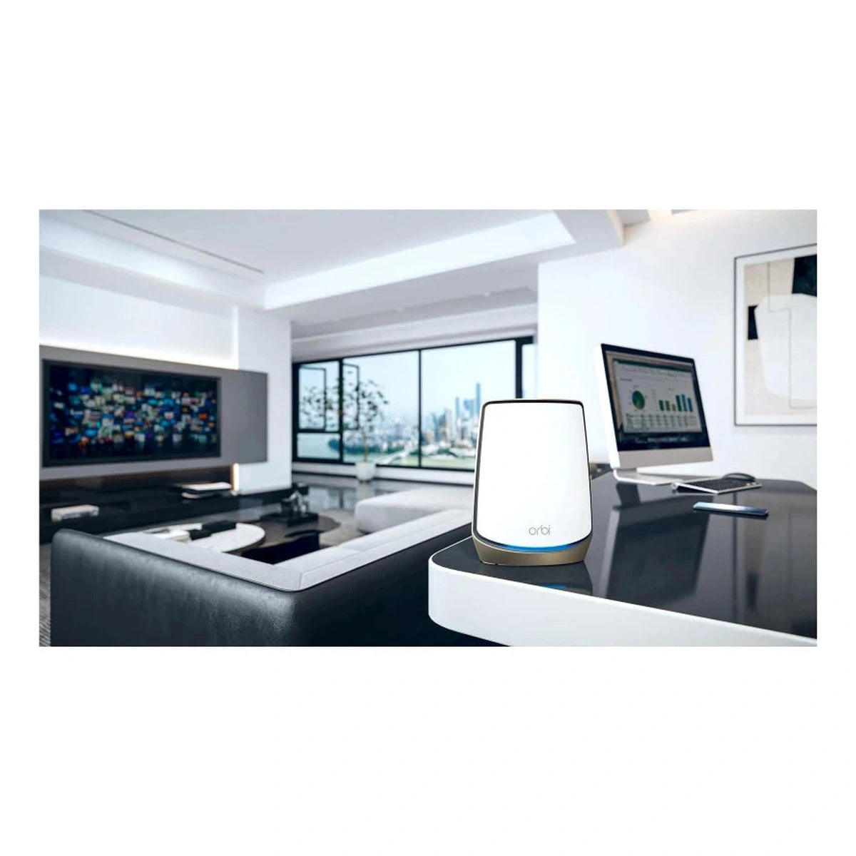 Netgear Orbi AX6000 RBR860S Tri-Band Mesh WIFI 6 System Router (White)