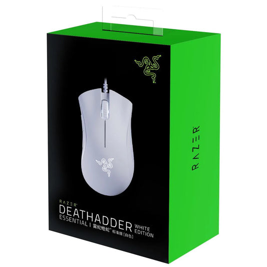 Razer Deathadder Essential White Edition - Ergonomic Wired Gaming Mouse