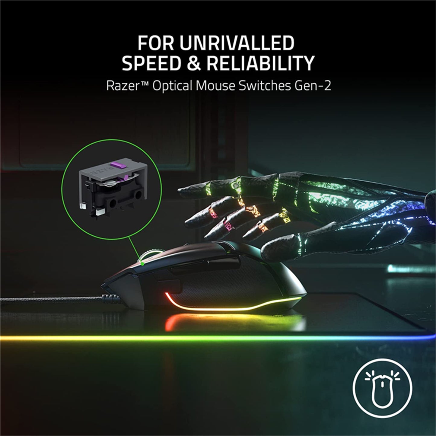 Razer Basilisk V3 - Ergonomic Wired RGB Gaming Mouse