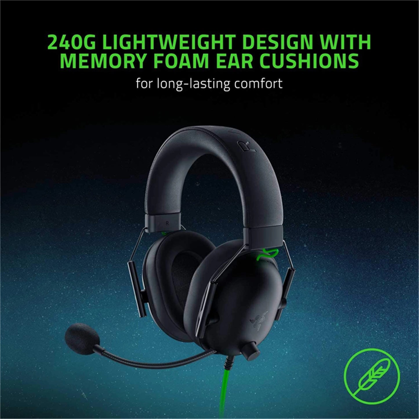 Razer Blackshark V2 X - Multi-Platform Wired Esports Gaming Headset