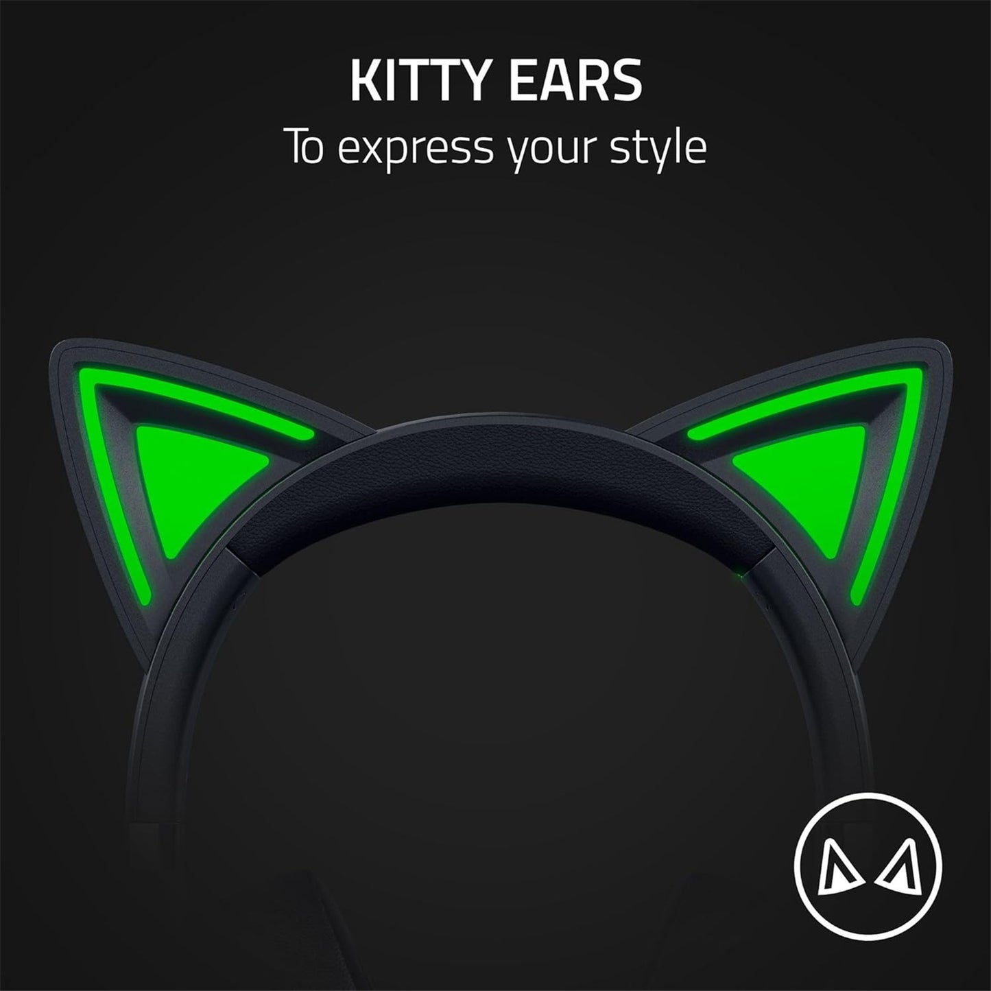 Razer Kraken Kitty V2 - USB Headset With RGB Kitty Ears (Black)