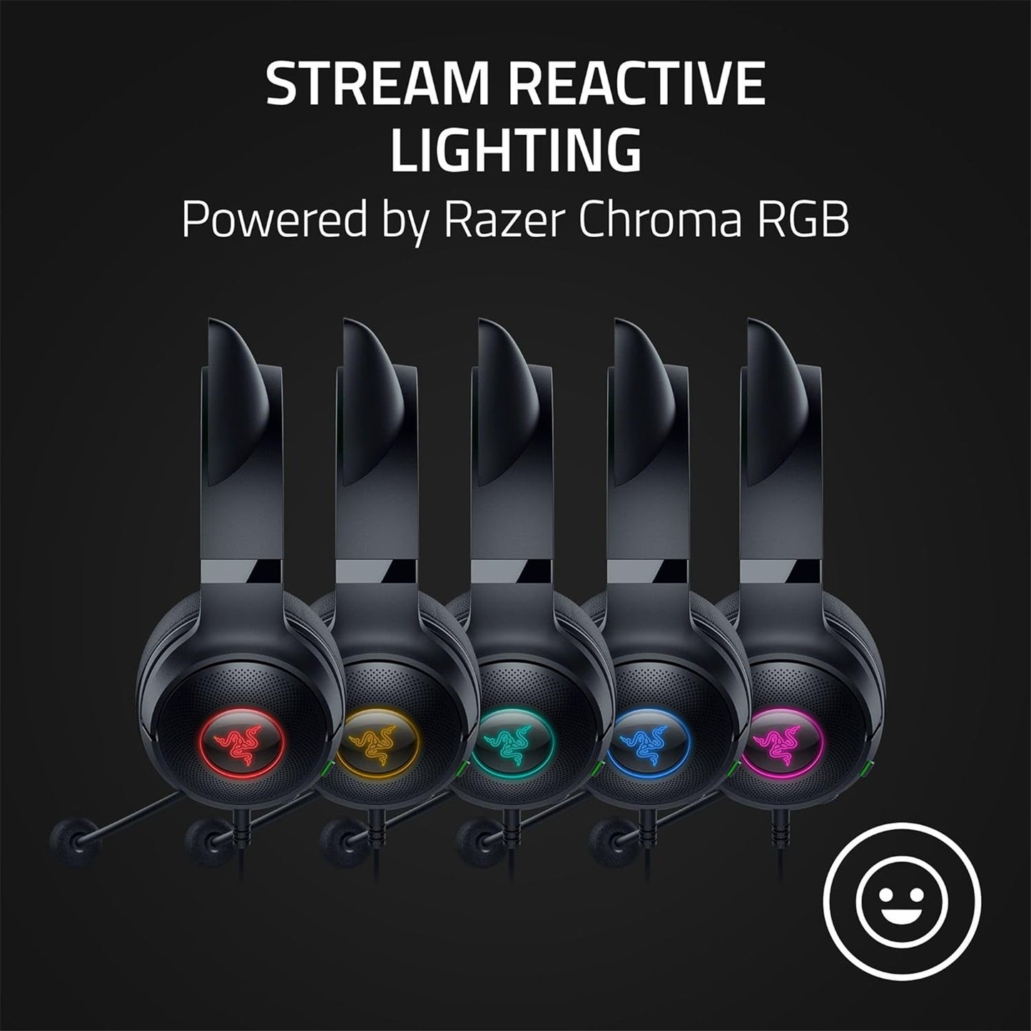 Razer Kraken Kitty V2 - USB Headset With RGB Kitty Ears (Black)