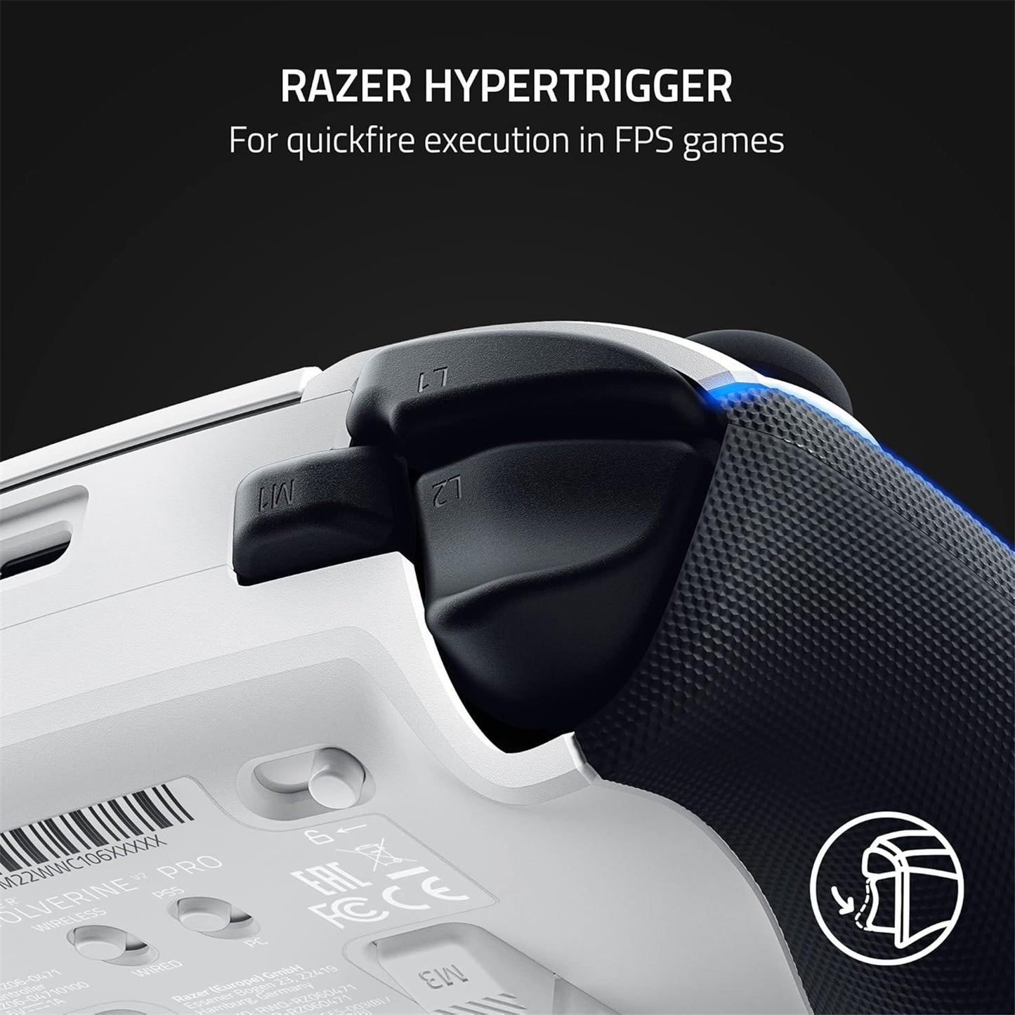 Razer Wolverine V2 Pro - Wireless Playstation 5 & PC Gaming Controller (White)