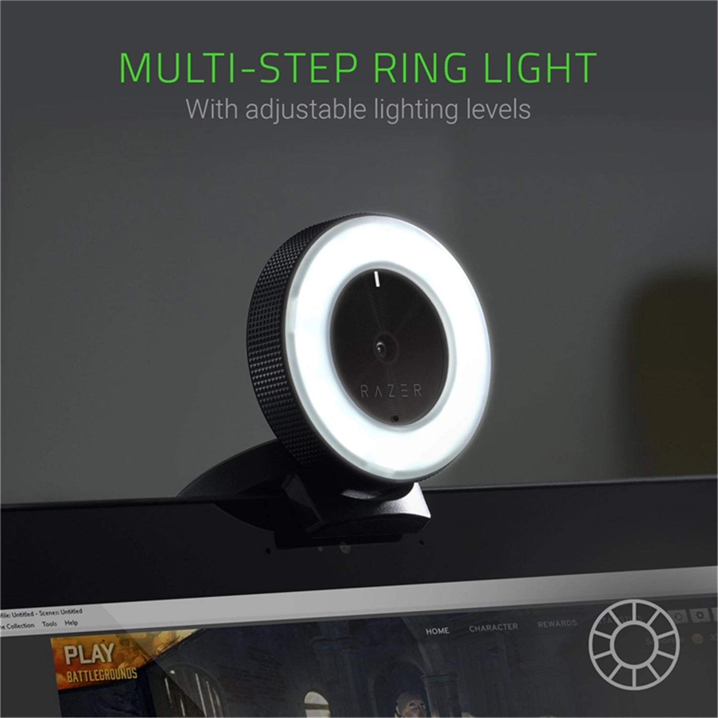 Razer Kiyo - Webcam Full HD 1080p | Desktop Camera for Streaming with Illumination