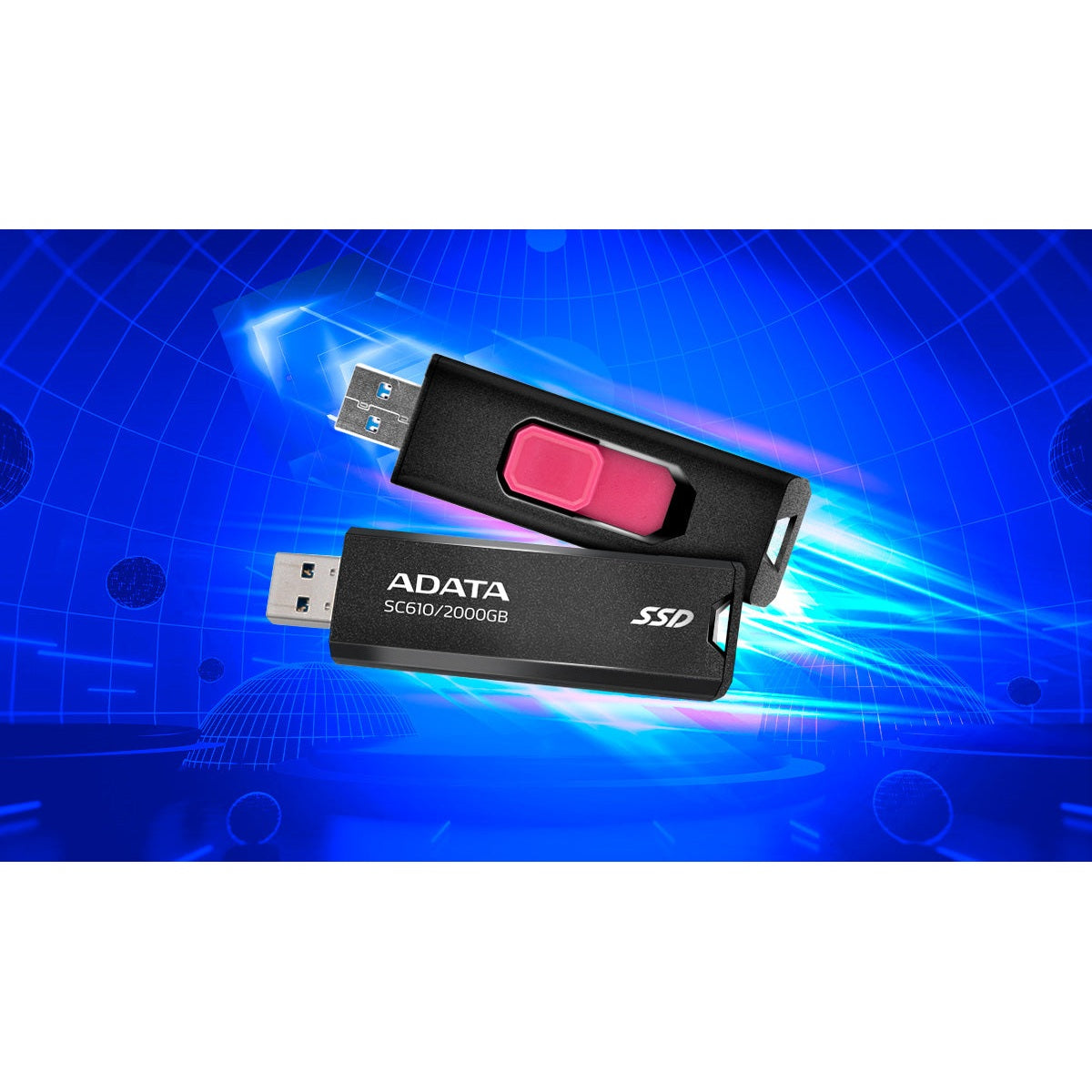 Adata SC610 Retractable USB3.2 Gen 2 | 500GB External SSD | Compatible with PS5 & Xbox Series X|S (5 Years Warranty)