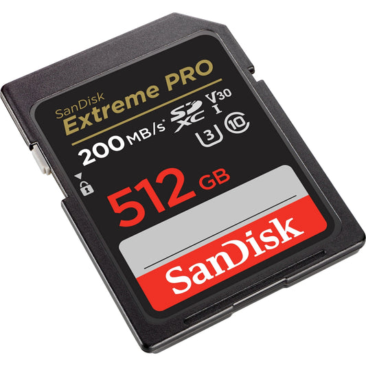 SanDisk Extreme Pro SDXC SDXXD 512GB V30 U3 C10 UHS-I Memory Card