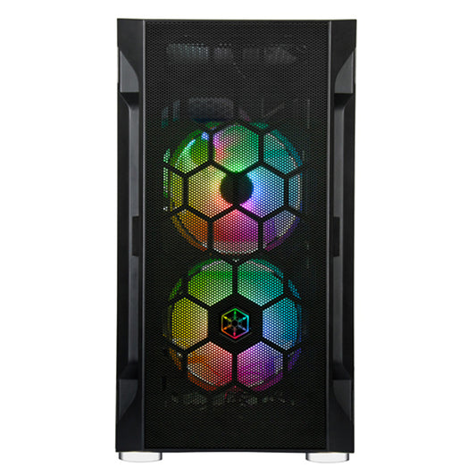 SilverStone Fara H1M PRO mATX Case - Glass Window + ARGB Fans
