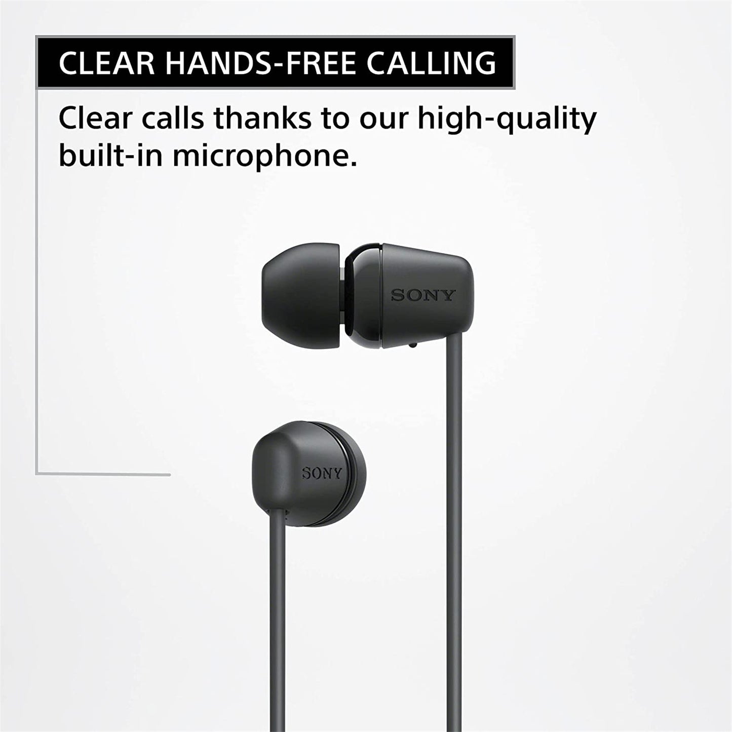 Sony WI-C100B Wireless In-Ear Headphones (Black)