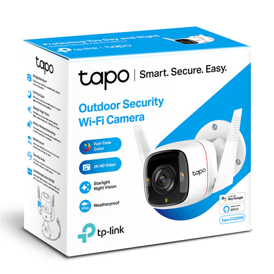 TP-Link Tapo C320WS V2 High Res 2K+/4MP Wi-Fi Outdoor Home Security Camera with Spotlight