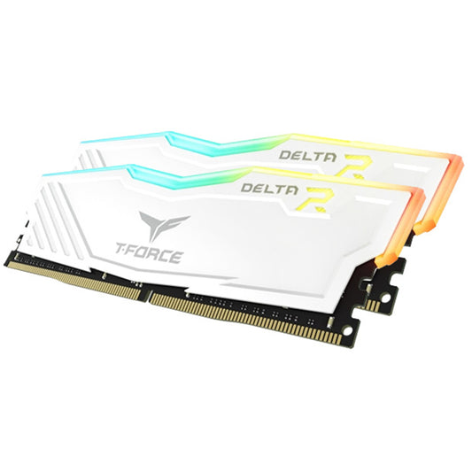 TeamGroup T-Force Delta RGB 16GB 2x8GB DDR4 Gaming Memory Module Desktop RAM Kit White