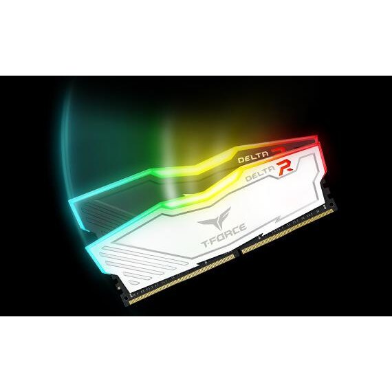 TeamGroup T-Force Delta RGB 16GB DDR4 Memory Module Desktop RAM Kit (White)