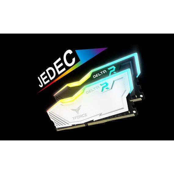 TeamGroup T-Force Delta RGB 16GB DDR4 Memory Module Desktop RAM Kit (White)