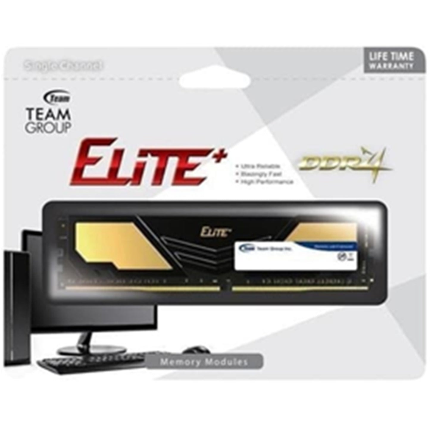 Team Elite Plus 16GB (1x 16GB) DDR4 3200Mhz Desktop RAM Gaming Memory with Heat Spreader