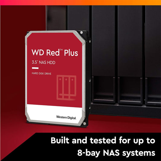 WD Red Plus 2TB SATA 3.5" Intellipower 64MB 5400RPM NAS HDD (3 Years Warranty)
