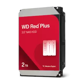 WD Red Plus 2TB SATA 3.5" Intellipower 64MB 5400RPM NAS HDD (3 Years Warranty)