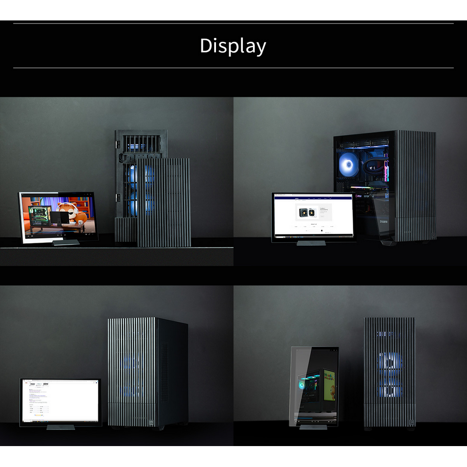 Zalman Z10 DS Black ATX Mid Tower Case 1x120mm ARGB with LCD Screen