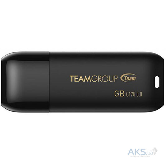 Team C175 Series 64GB USB 3.2 Gen 1 Flash Drive (Black)