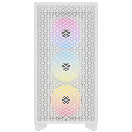 Corsair 3000D RGB Tempered Glass Mid Tower Case (White)