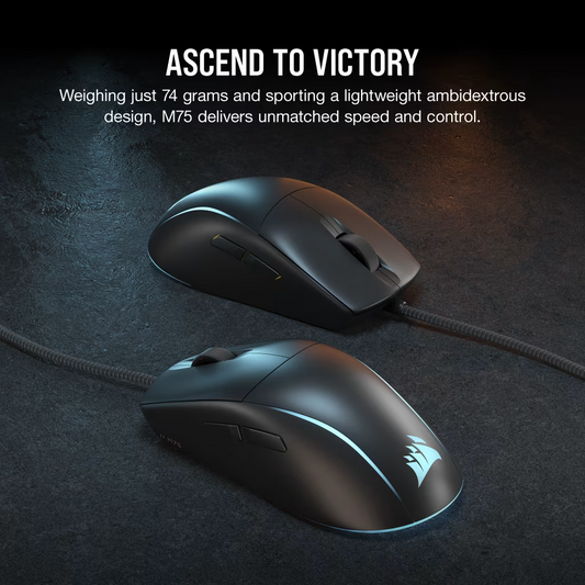 Corsair M75 Lightweight RGB Gaming Mouse Black