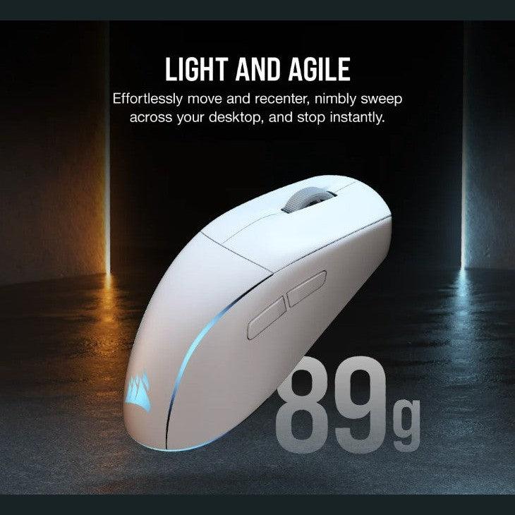 Corsair M75 Wireless Lightweight RGB Gaming Mouse (White)