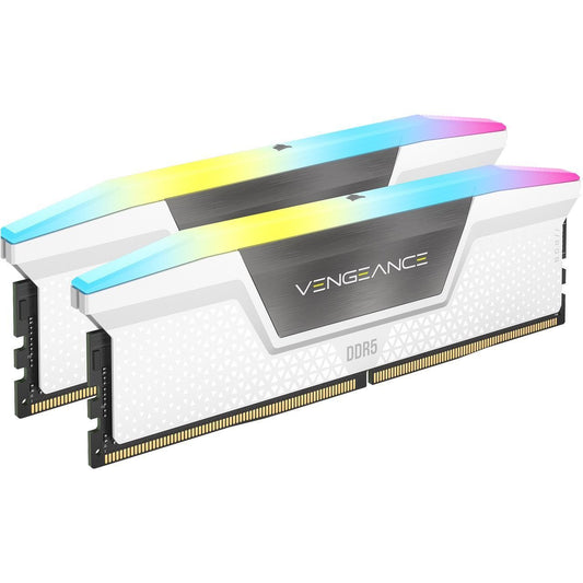 Corsair Vengeance RGB 6400MT/s 32GB 2x16GB DDR5 DIMM Unbuffered 36-48-48-104 XMP 3.0 Heat Spreader White