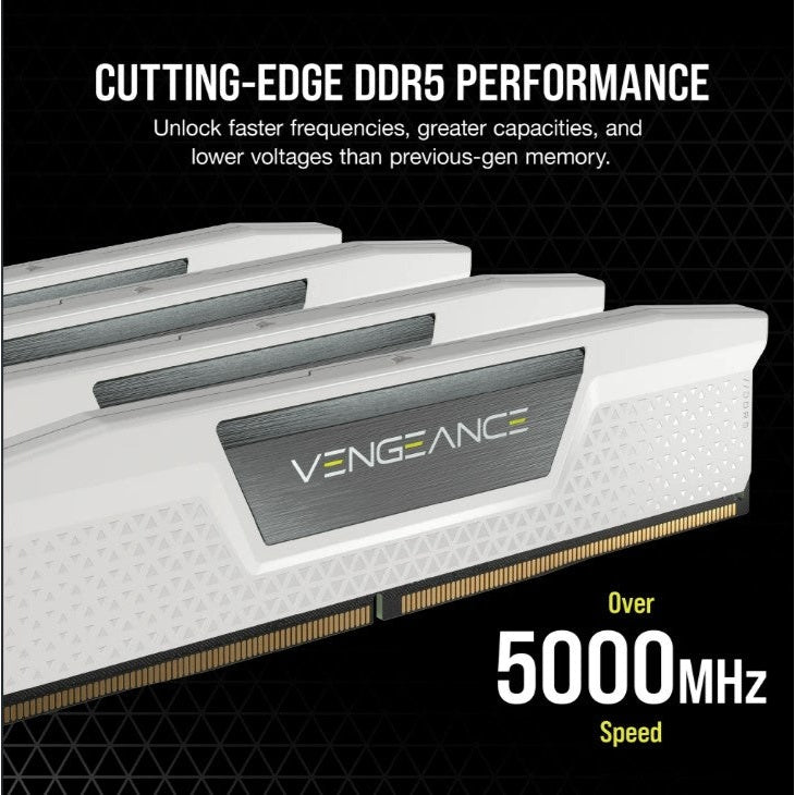 Corsair Vengeance 32GB 2x16GB DDR5 Desktop RAM Kit White