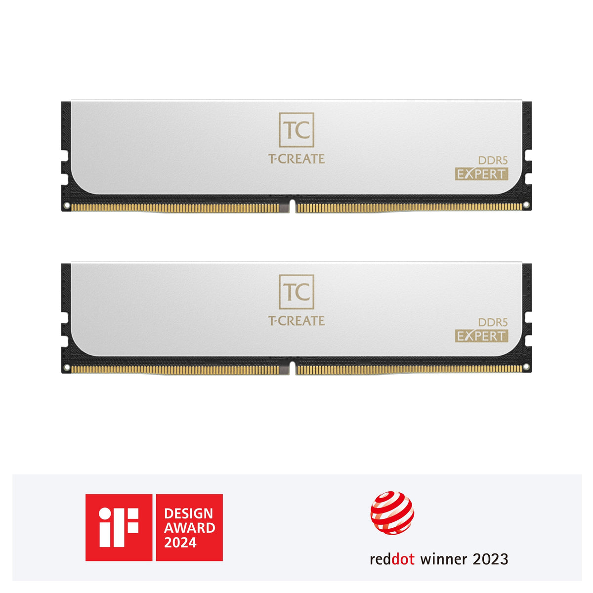 Team T-Create Expert 64GB 2x32GB DDR5 6000 Desktop Memory White