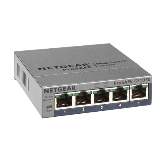 Netgear GS105E Prosafe Plus 5-Port Gigabit Ethernet Switch