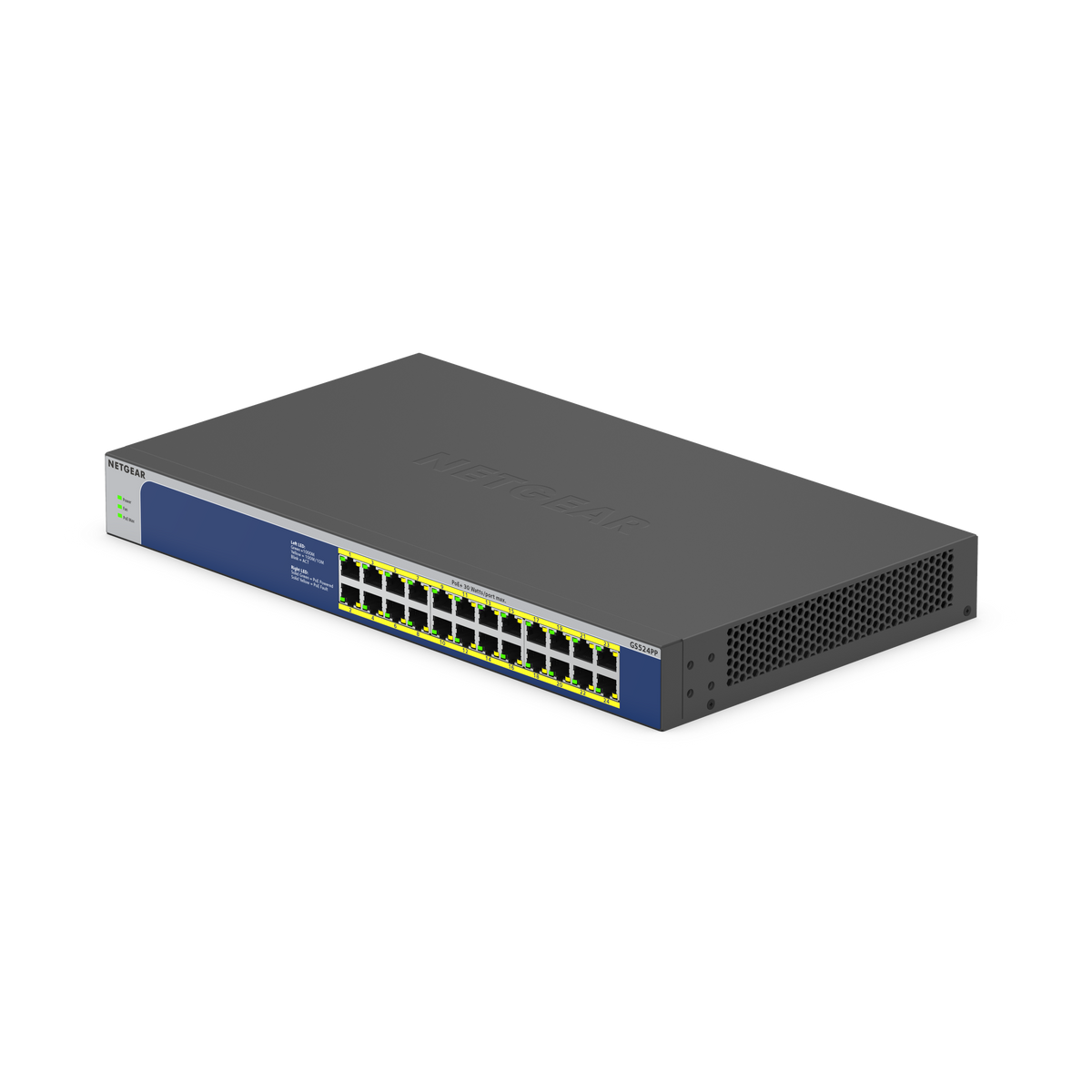 Netgear 24-Port High-Powered POE+ Gigabit Unmanaged Switch 300W POE Budget Prosafe Lifetime Warranty GS524PP