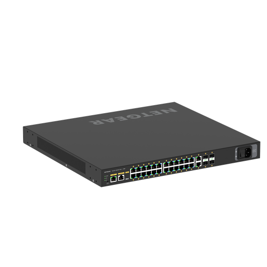 Netgear AV Line M4250-26G4XF-POE+ 24x 1G POE+ 480W 2x 1G and 4x SFP+ Managed Switch GSM4230PX