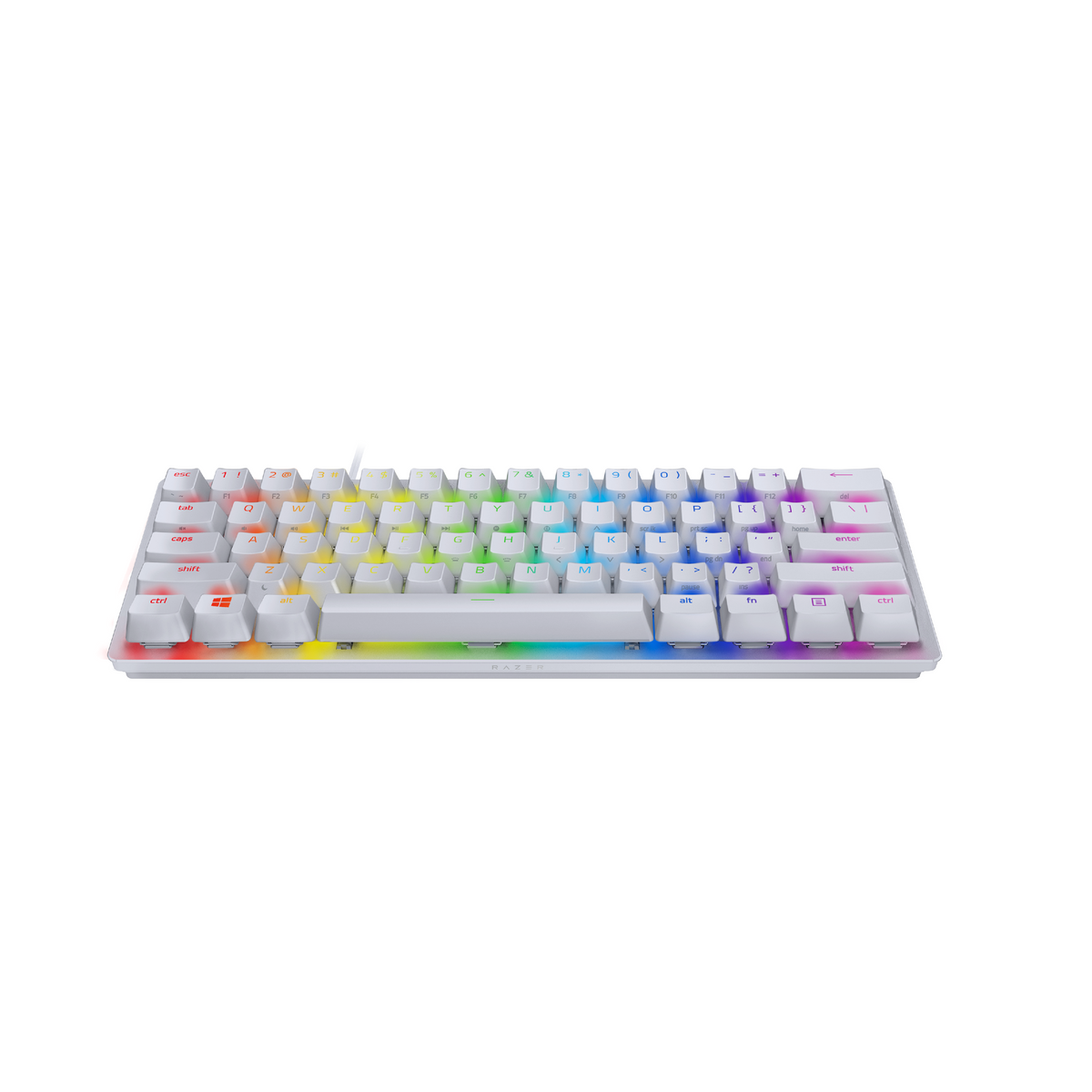 Razer Huntsman Mini - Mercury Edition - 60% Optical Gaming Keyboard Linear Red Switch