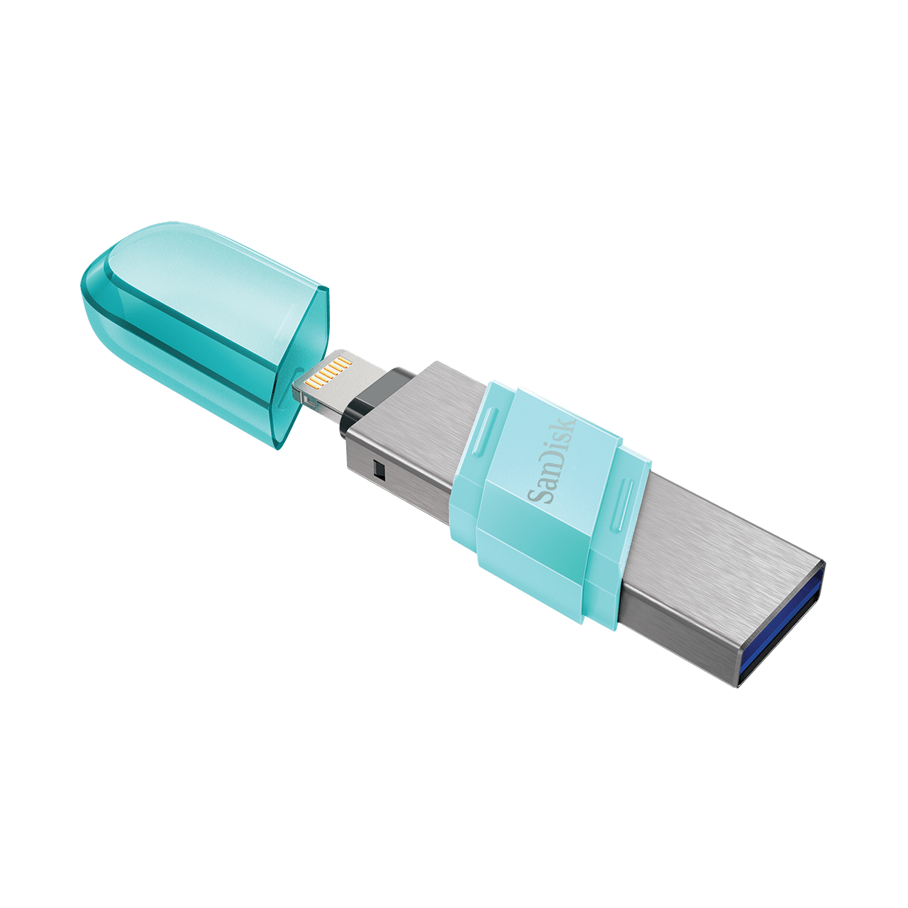 SanDisk iXpand Flash Drive Flip SDIX90N 64GB (Mint Green) iOS USB 3.0 (2 Years Warranty)