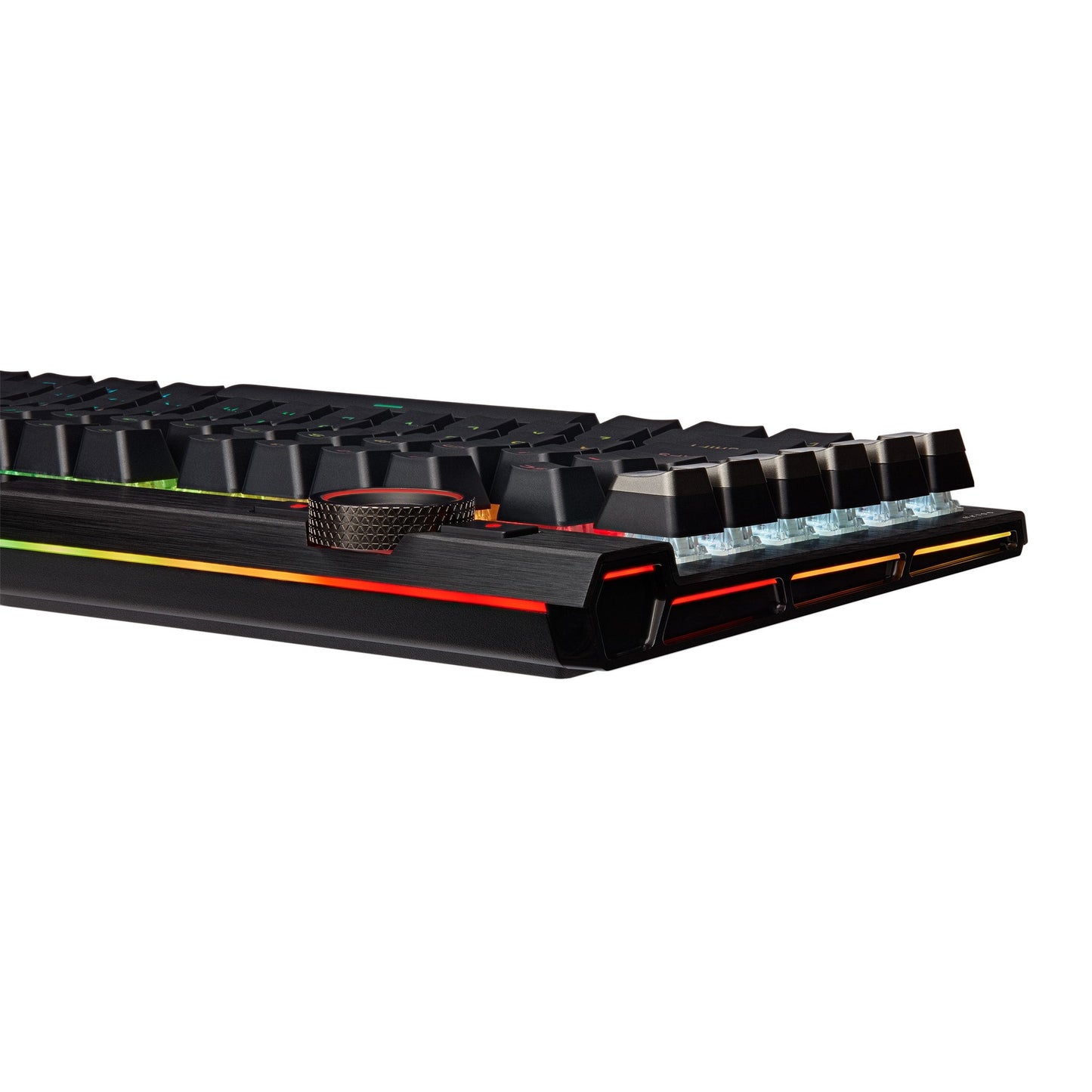 Corsair K100 RGB Optical-Mechanical Gaming Keyboard Backlit RGB LED Corsair OPX Rapidfire PBT Keycaps (Black)