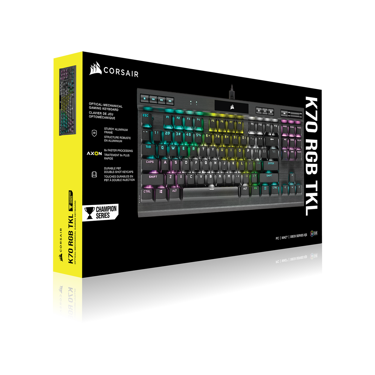 Corsair K70 TKL CS OPX Silver RGB Mechanical Gaming Keyboard (Black)