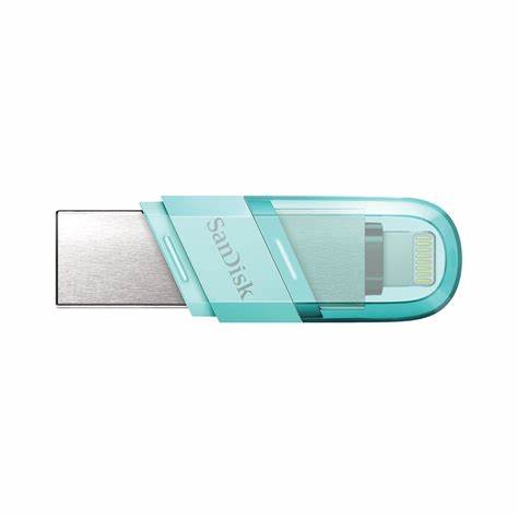 SanDisk iXpand Flash Drive Flip SDIX90N 64GB (Mint Green) iOS USB 3.0 (2 Years Warranty)