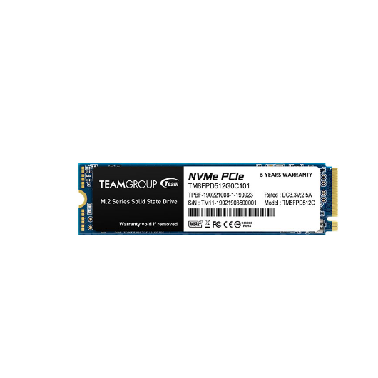 TeamGroup Mp33 Pro M.2-2280 512GB PCIE 3.0 x4 NVME SSD R/W 2400/2100 MB/s