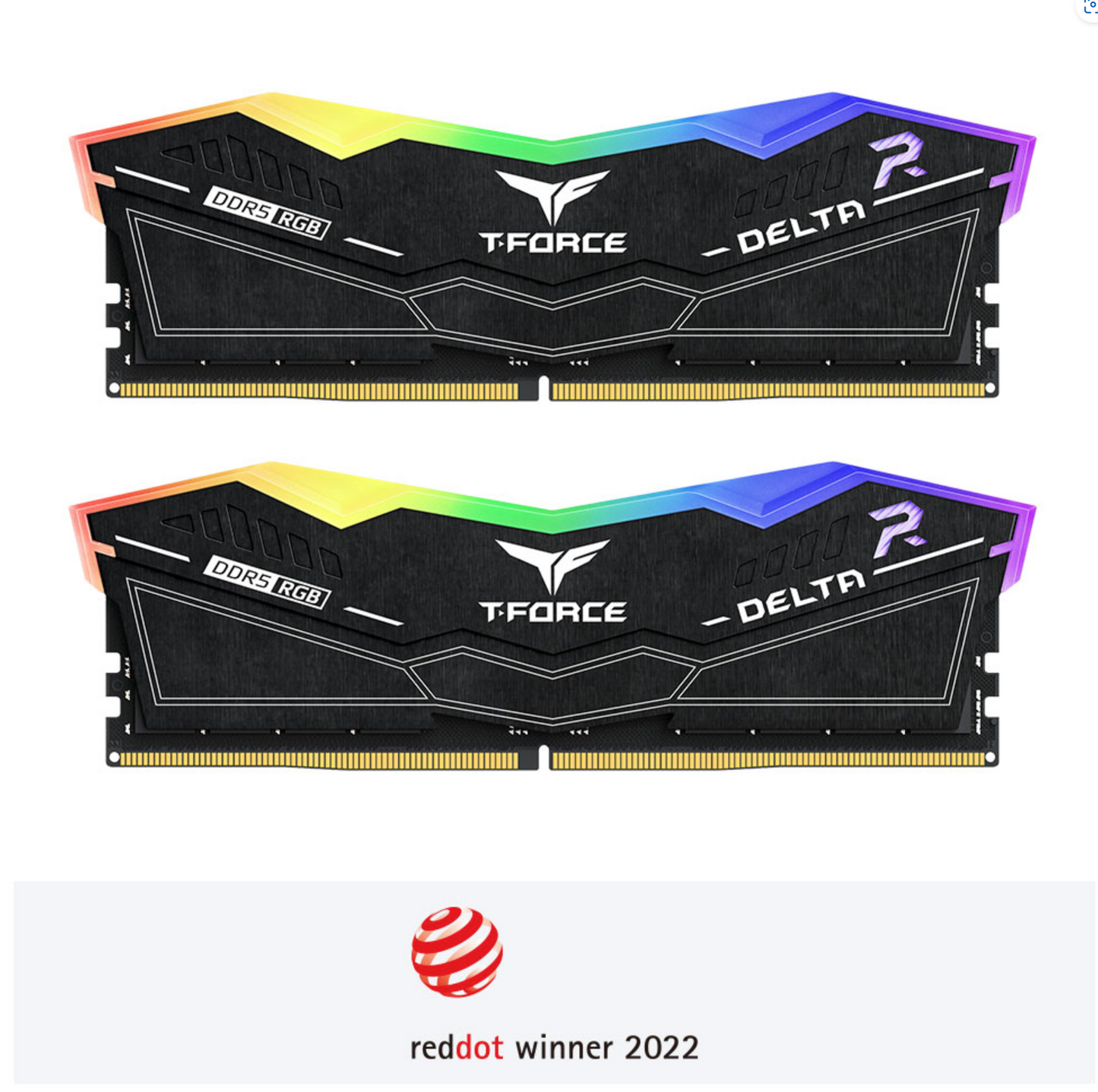 Teamgroup T-Force Delta RGB 32GB (2x16GB) 6000 DDR5 CL30 Desktop Memory