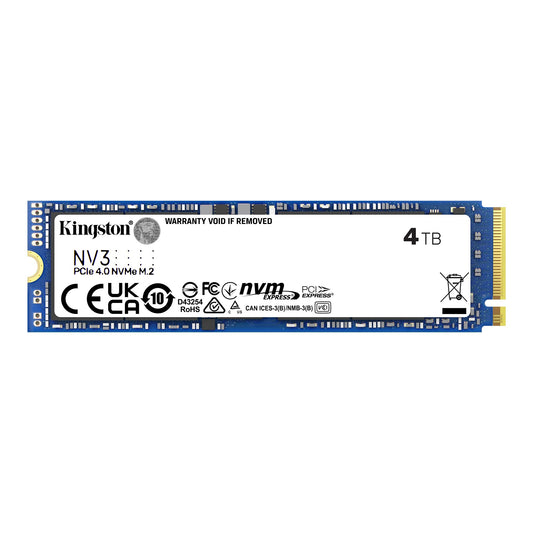 Kingston 4TB NV3 M.2 PCIE 4.0 NVME SSD R/W 6000/5000 MB/s