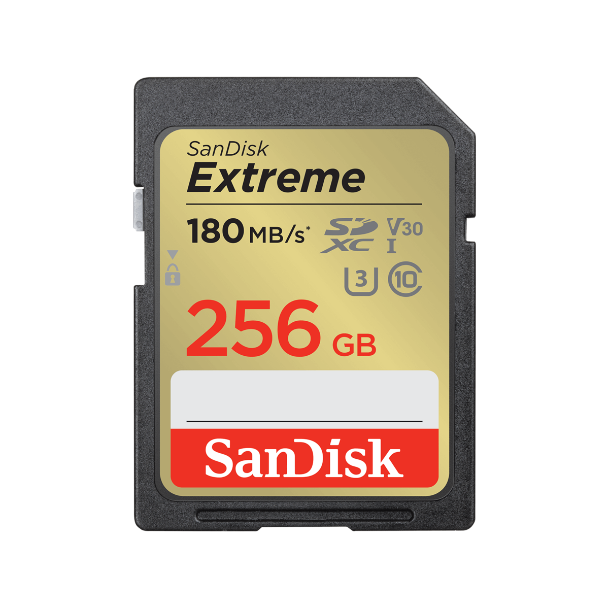 SanDisk Extreme SDXC SDXVV 256GB V30 U3 C10 UHS-I 180MB/s R 130MB/s W 4x6 (Lifetime Limited)