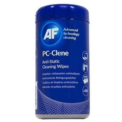 AF PC-Clene Anti-Static PC Wipes Tub of 100