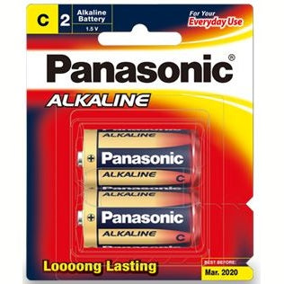 Panasonic C Alkaline Battery (2 Pack)