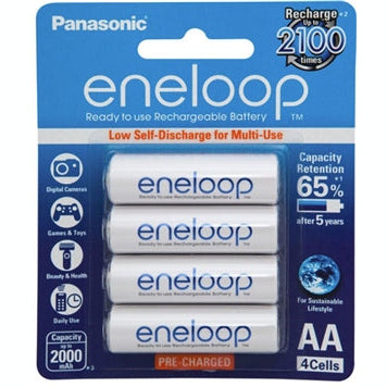 Panasonic Eneloop AA 2000mAh Rechargeable Batteries (4 Pack)