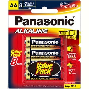 Panasonic AA Alkaline Battery (8 Pack)