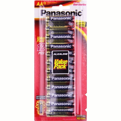 Panasonic AA Alkaline Battery (12 Pack)