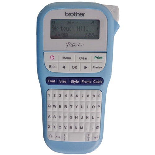 Brother PTH110LB Durable P-Touch Label Printer (Light Blue)