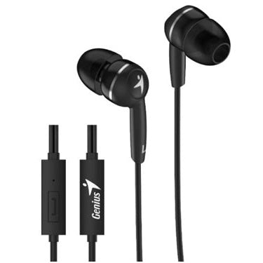 Genius HS-M320 In-Ear Headphones with Inline Mic (Black)