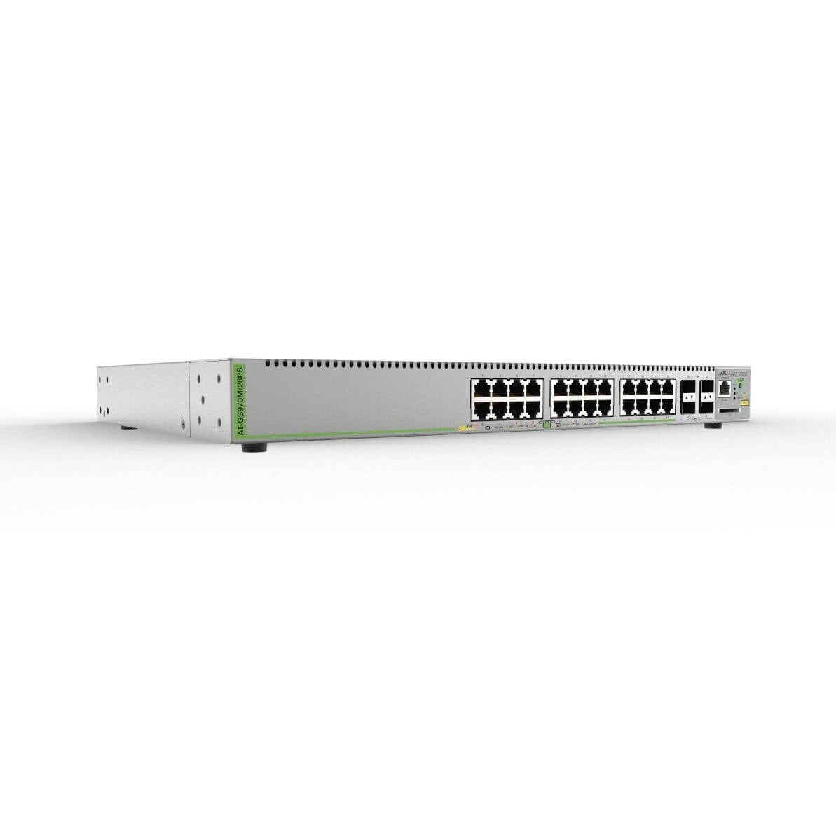 Allied Telesis GS970M/28PS-40 L3 Giga Lite Managed Switch 24x 10/100/1000T POE+ 4x 100/1000X SFP (AU Power Cord)