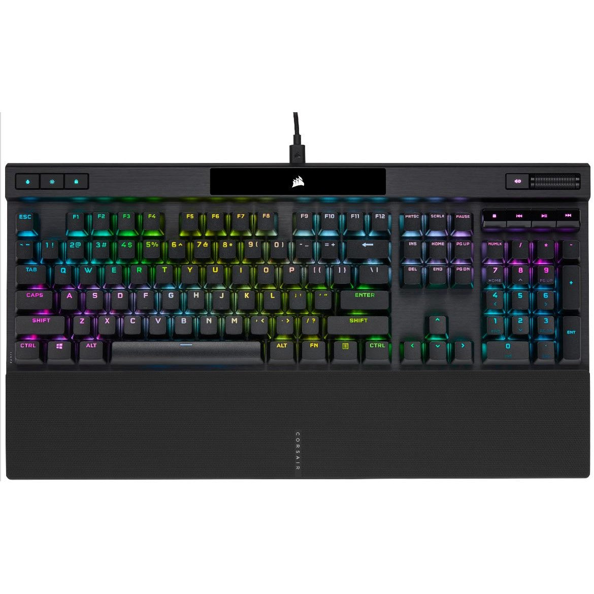 Corsair K70 RGB Pro Mechanical Gaming Keyboard Backlit RGB LED Cherry MX Red PBT Keycaps Black
